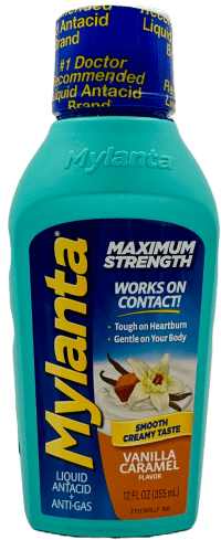 Mylanta - Maximum Strength Liquid Antacid + Anti-Gas - Vanilla Caramel - 12 FL OZ